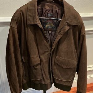 Brown Men's Leather Jacket XXL
